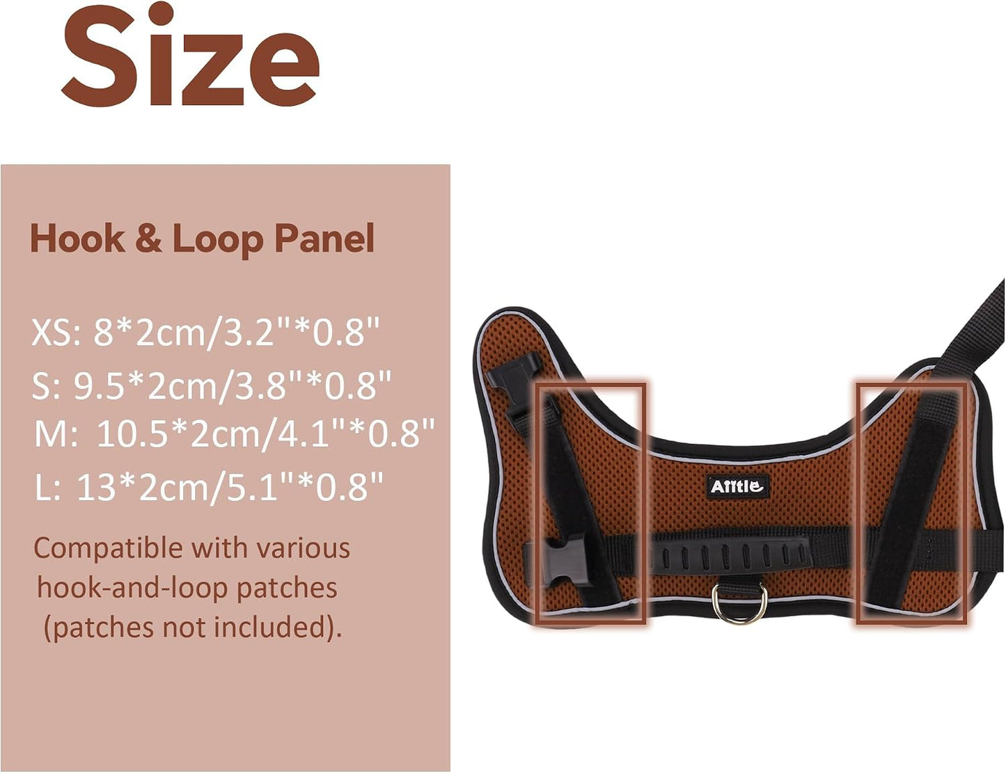 No-Pull Dog Harness Reflective Mesh Vest Adjustable, Brown M | Top Handle, Breathable Mesh Vest, Fully Adjustable, Reflective Safety, for Small & Medium Dogs, Walking, Running, Camping
