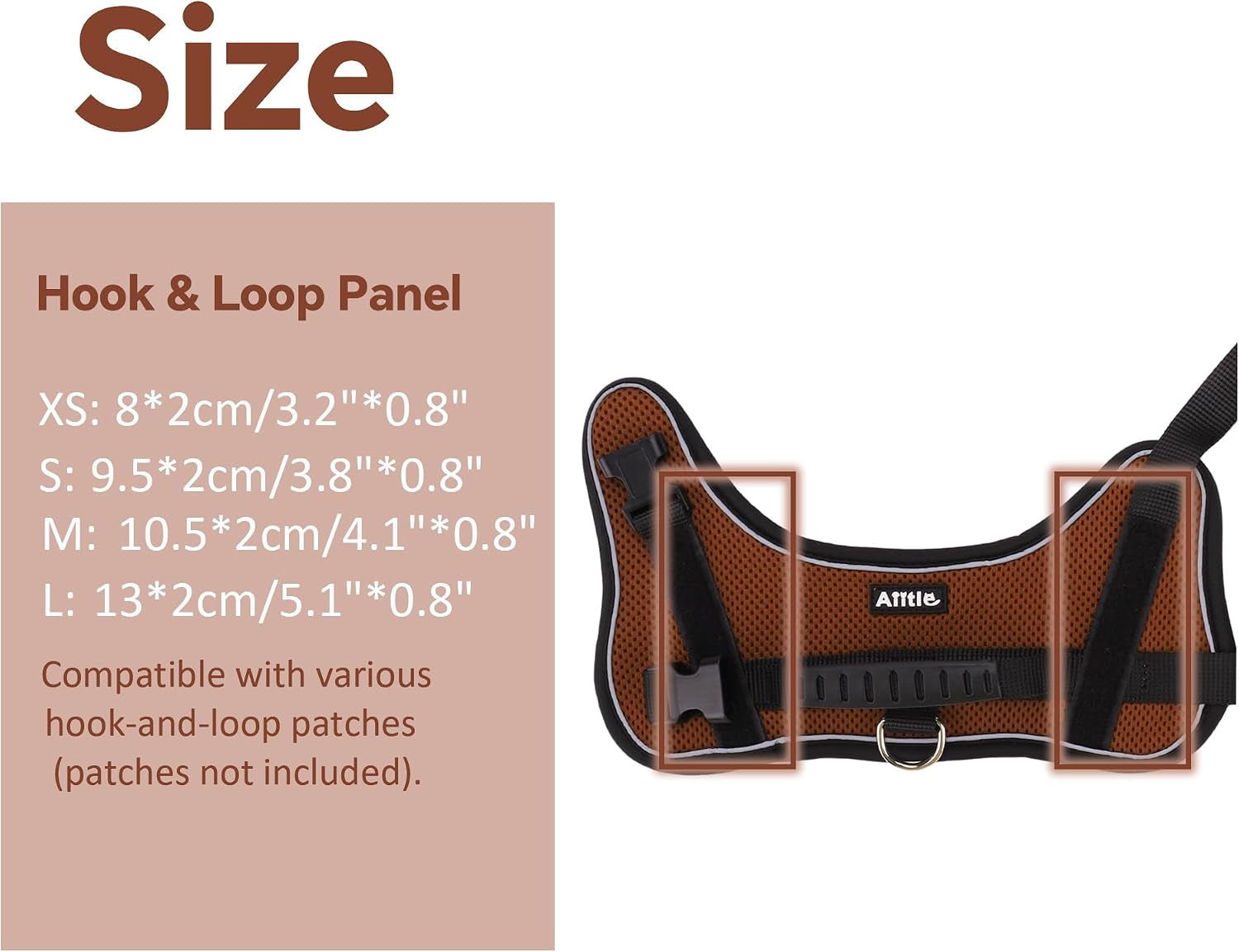 No-Pull Dog Harness Reflective Mesh Vest Adjustable, Brown M | Top Handle, Breathable Mesh Vest, Fully Adjustable, Reflective Safety, for Small & Medium Dogs, Walking, Running, Camping
