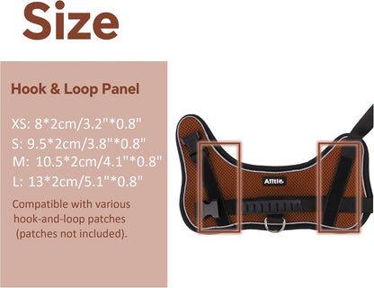 No-Pull Dog Harness Reflective Mesh Vest Adjustable, Brown M | Top Handle, Breathable Mesh Vest, Fully Adjustable, Reflective Safety, for Small & Medium Dogs, Walking, Running, Camping