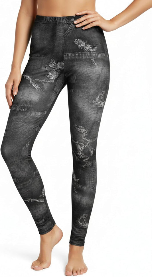 Kmystic Women'S Cotton Blend Basic Workout Fun Printed Leggings