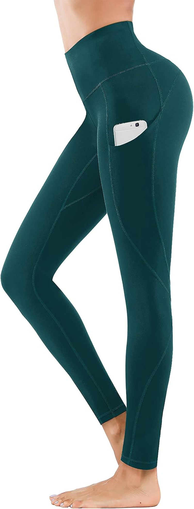 Women High Waist Yoga Pants with Pockets Stretch Soft Leggings | Tummy Control,4 Ways Stretch,Inner Pocket,Daily Wear,Lightweight,Breathable,Self-Cultivation,Casual,Going Out,Gym,Quick-Dry