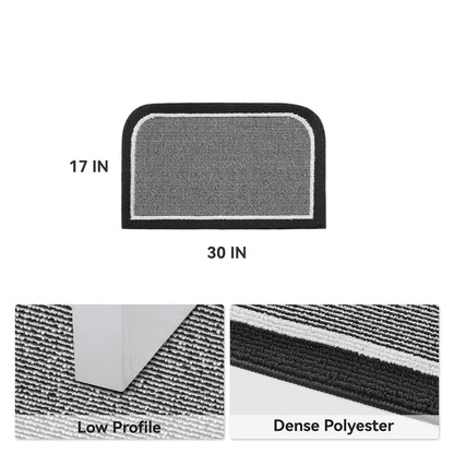 Door Mat Welcome Mat 17"X30" Non-Slip Front Door Mat Absorbent Low Profile Dirt Trapper Indoor Door Mat Ouside Entryway Rug Soft Machine Washable Floor Mat Black