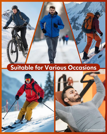 Thermal Underwear for Men Long Johns Base Layer Winter Set | Fleece Lined Bottom and Top, Soft and Warm, Moisture-Wicking. Ideal for Extreme Cold Weather, Hunting, Skiing
